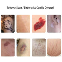 Tattoo Cover Up Tape, 8 PCS Ultra Thin Patch for Tattoo Scar and Birthmarks, Invisible Waterproof Skin Tone Concealer Sticker for Covering Up Scars Tattoos，Natural Concealer Stickers(Pack Of 1)