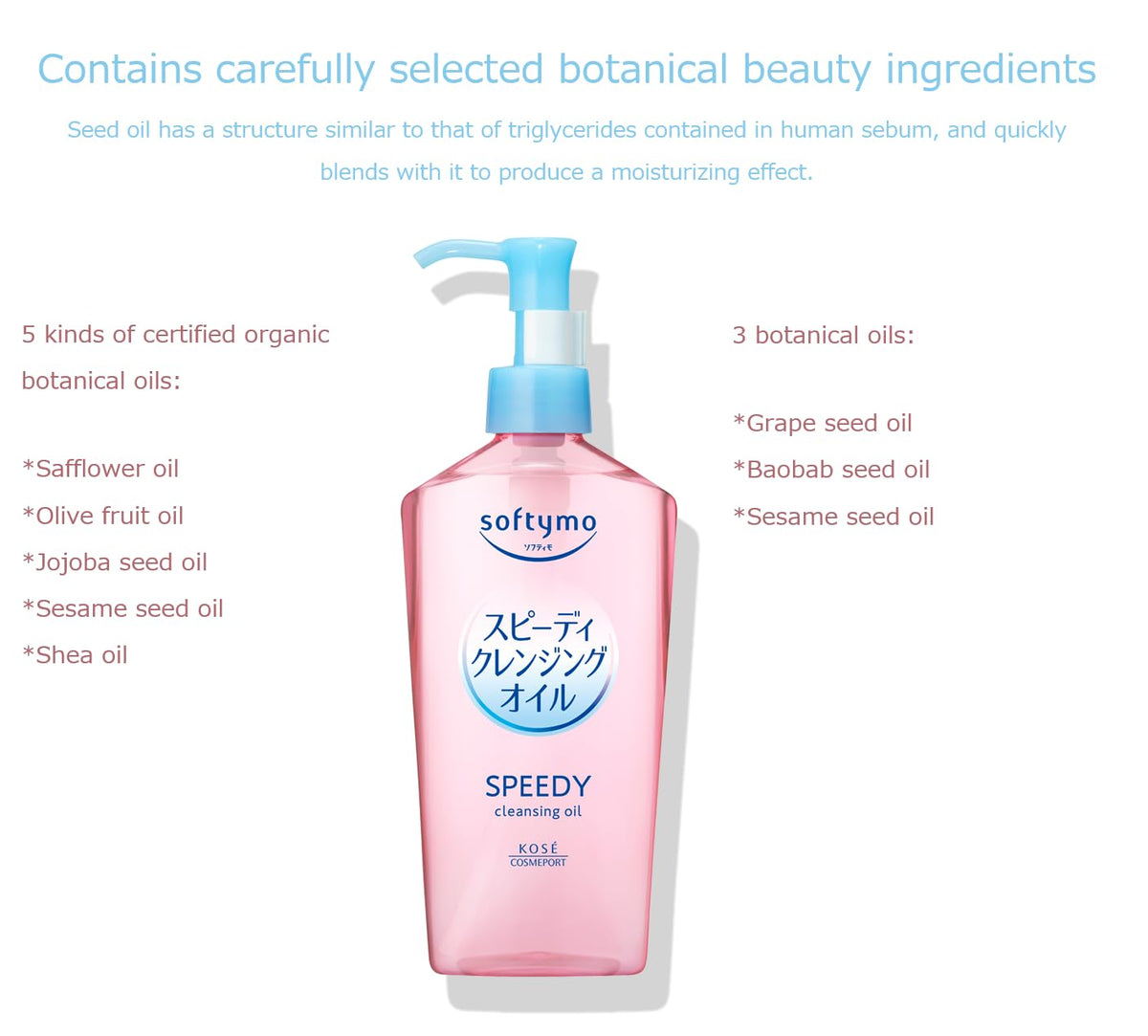 Aburiya Kose Cosmeport Softymo Speedy Make-up Cleansing Oil 230ml - Set of 2