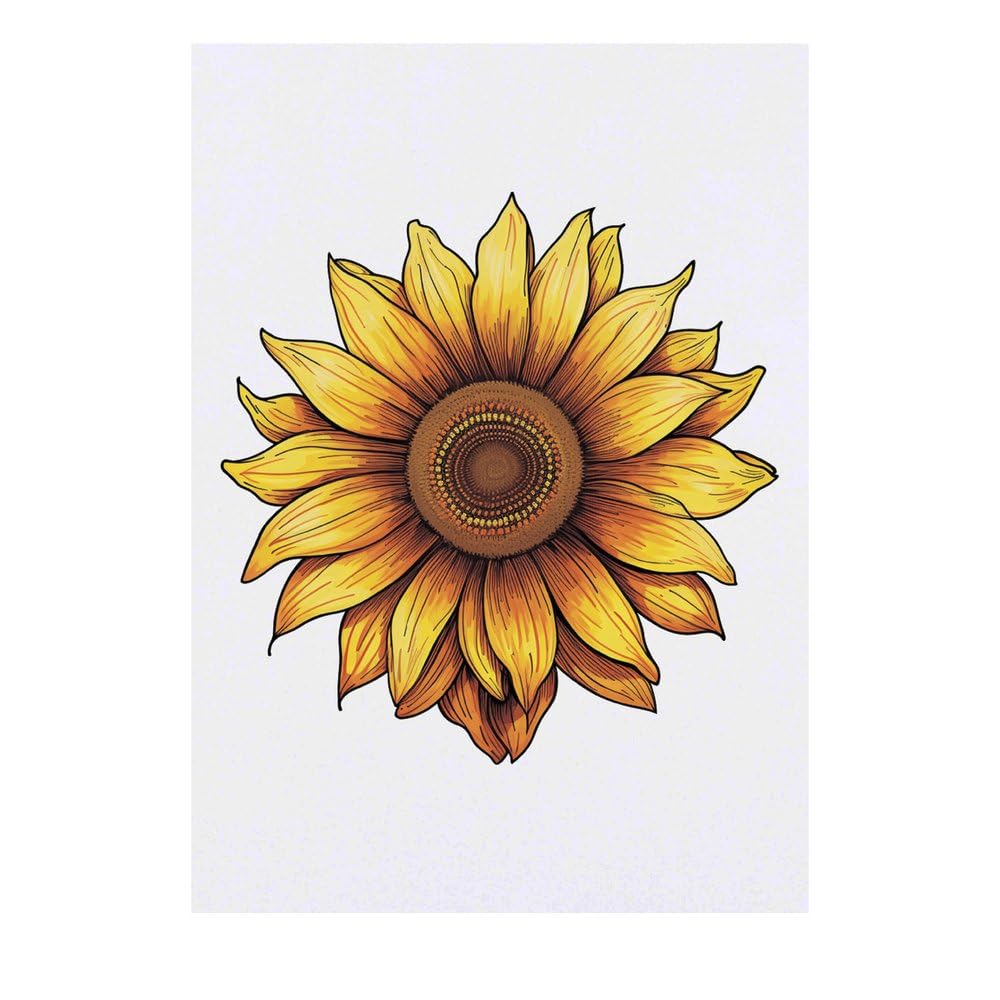 Azeeda 'sunflower' Temporary Tattoo - Water Resistant, Skin-Safe, Non-Toxic Transfer (TO00061507)