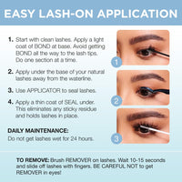Ardell Seamless Undies Underlash Eyelash Extensions Refill, 3D Faux Mink Lash Cluster Kit, Full Volume & Intense Black Lashes, Up to 5 Applications, Assorted Eyelash Lengths, 32 Knot-Free Clusters