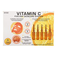 Skin Treats Vitamin C Five-Day Skincare System 7 Pieces Gift Set: 2 x Hydrogel Face Mask 120g - 5 x Essence Ampoul