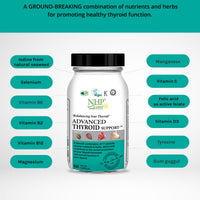 NHP The Natural Health Practice NHP Advanced Thyroid Support – A Powerful Blend of 17 Nutrients & Herbs for Optimal Thyroid Function, Energy, Hormonal Balance & Metabolism – 60 Vegan Capsules, No Fillers, Gluten-Free