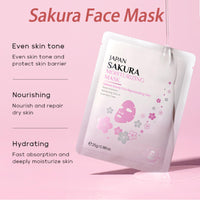 INSKIN Skin Care Sets & Kits For Women Gifts, Sakura Pamper Gifts for Women, Travel Skincare Set for Brightening - Cleanser, Serum, Cream, Eye Serum, Face & Mud & Sleep Mask*2, Brush, Headband