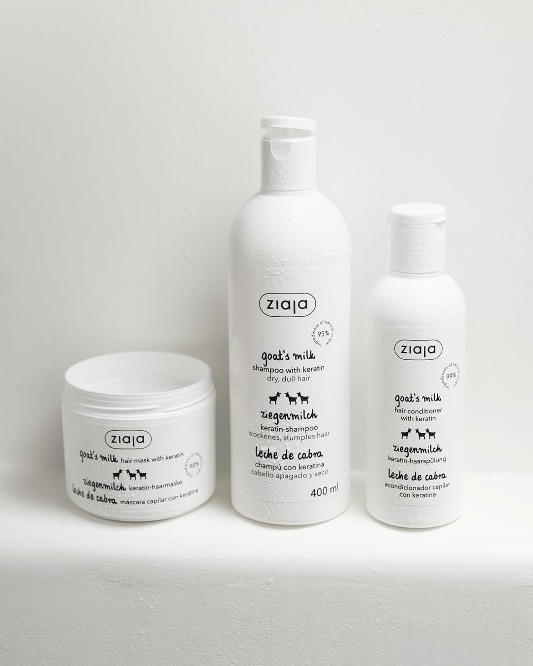 Ziaja Goat's Milk Hair Mask 200ml- Nourishing Deep Conditioner for Dry and Damaged Hair Restorative Hydration and Shine