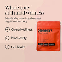 Moodeys Wake-Up Call, Organic Natural Energy & Focus Supplement | Mental Clarity Boosting Multivitamin | Functional Mushrooms & Adaptogens | Lion’s Mane (4,500mg), Bacopa Bacoside & Ginkgo Biloba