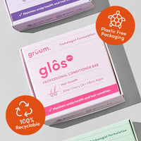 grüum Hair Growth Hair Conditioner Bar 50g - SLES, EDTA & Paraben Free Conditioner Bar for Hair Lasts up to 60 Washes - Plant-Based Vegan Solid Conditioner Bar for Hair