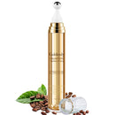 Trendyfave Golden Caffeine Eye Serum, Eye Cream With Palmitoyl Peptide, Caffeine Eye Cream For Dark Circles And Puffiness, Eye Care Eye Cream Anti Aging With 360°Massage Ball Reduce Eye Bags, Fine Lines