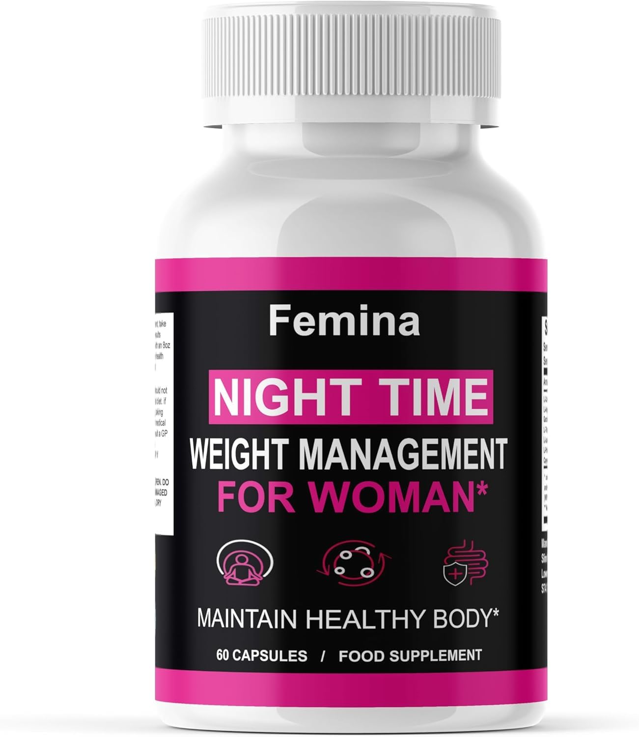 slimwsupplement Femina Night Time Capsules - Femina Nighttime Formula Support (60 Capsules)