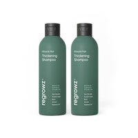 Regrowz Organic Hair Thickening Shampoo with Biotin & Rosemary Oil - 225ml - Pack of 2 - Natural Anti Hair Loss Treatment - Suitable for Men & Women