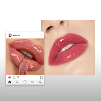 LYNTYAOU Lip Oil Care Moisturizing Gloss Oils Set, 2PCS Plumping Fruit Balm Lips Glow, Transparent Hydrating Lipstick Lip Masks (Coconut & Strawberry)