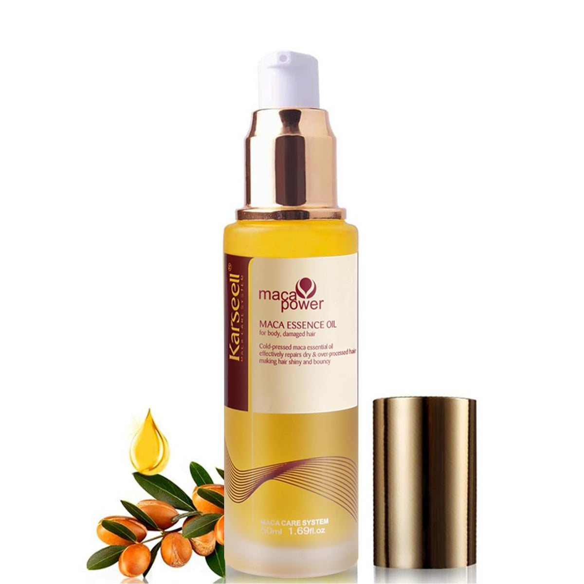 Karseell Hair Oil Argan Oil for Dry Damaged Hair All Hair Types 50ml