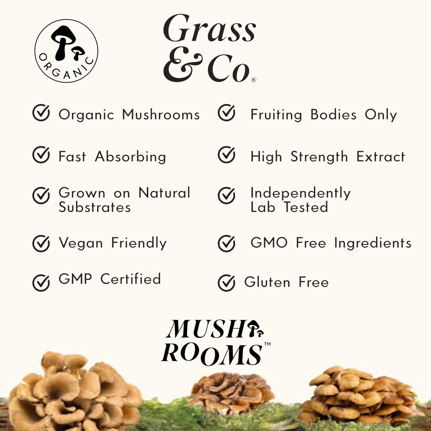 Grass & Co. Relax - 15,000mg Maitake Mushrooms with Ashwagandha | Anti-inflammatory & Immune Support Supplement | Non-GMO, Gluten-Free & Additive Free | 60 Vegan Capsules | 30 Days