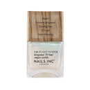 Nails Inc Plant Power Nail Polish, Glowing Somewhere, White Shimmer, 73% Plant-Based, Long Wearing, Quick Dry, High Shine Gel Like Finish, 21-Free, Vegan & Cruelty Free Nail Polish, 14 ML