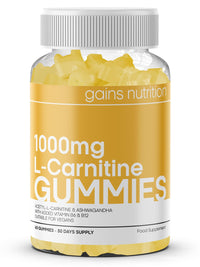 Acetyl L-Carnitine Gummies for Men & Women - 1000mg Acetyl L Carnitine Per Serving with Ashwagandha, Vitamins B6, B12 - Natural Mango Flavoured, Suitable for Vegans