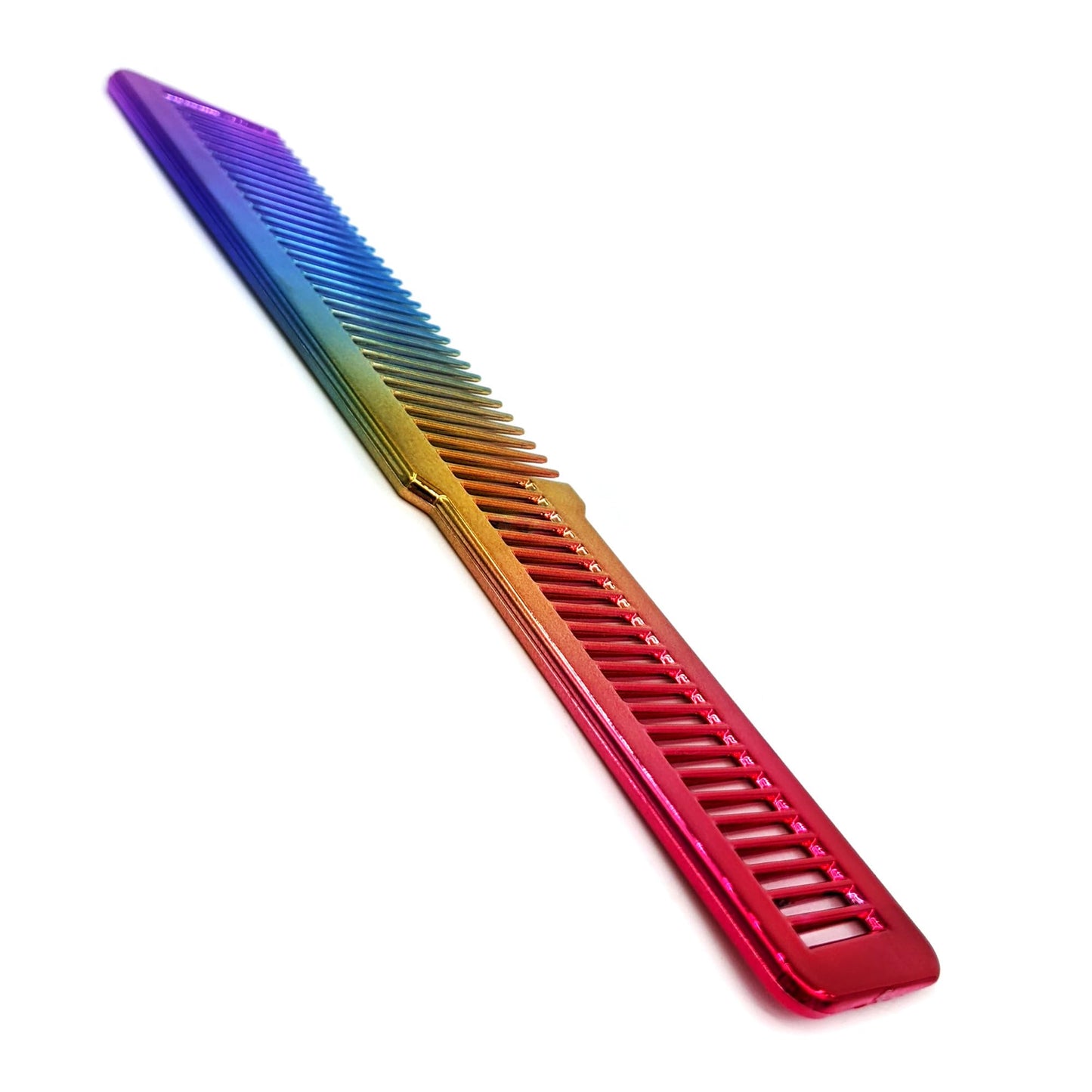 G Gabri Gabri Flat Hair Comb Top Comb Barber Styling Hair Cutting Durable Detangler - Professional Hairdressing Tools, Anti Static Heat Resistant, Strong & Durable (Rainbow Effect 20cm, Classic)