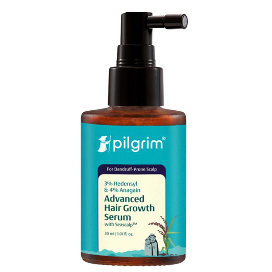 Pilgrim 3% Redensyl & 4% Anagain Advanced Hair Growth Serum for Dandruff-Prone Scalp (30 Milligrams)