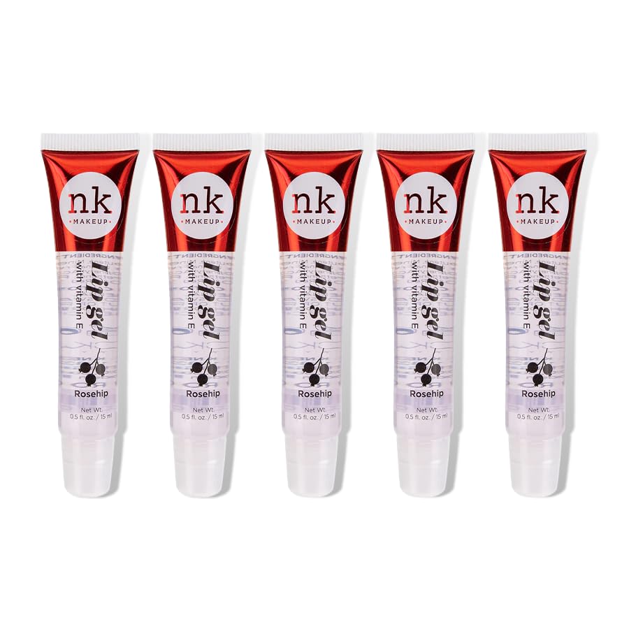 NK lip gloss gel 15ml Vitamin E, Shiny, Nourishes, Lip gel (Rosehip, Pack Of 5)