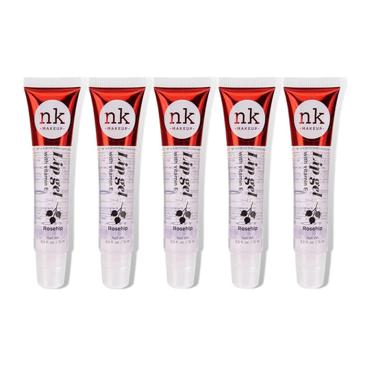 NK lip gloss gel 15ml Vitamin E, Shiny, Nourishes, Lip gel (Rosehip, Pack Of 5)