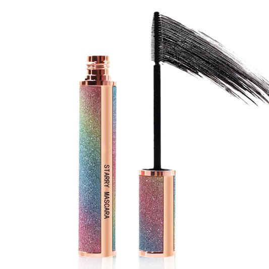 AmiCera Waterproof Mascara, Lengthening Mascara Black, Volume and Length Smudge Proof Quick Dry, Sky High Natural Curling Long Lasting, Eyelash Makeup, Gift for Women Ladies Girls, Starry Sky Shell