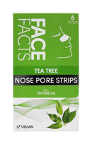 Pretty Face Facts Tea Tree Nose Pore Strips | Draws out impurities & oils, helping eliminate blackheads | 6 strips
