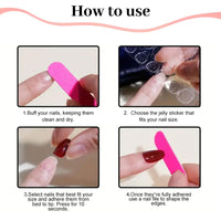 LunarCharm 24 Pieces White French Tip Press-on Nails, Short Square Artificial Nails, Pink Glue-on Nails, Full Coverage, Acrylic Artificial Nails, Reusable