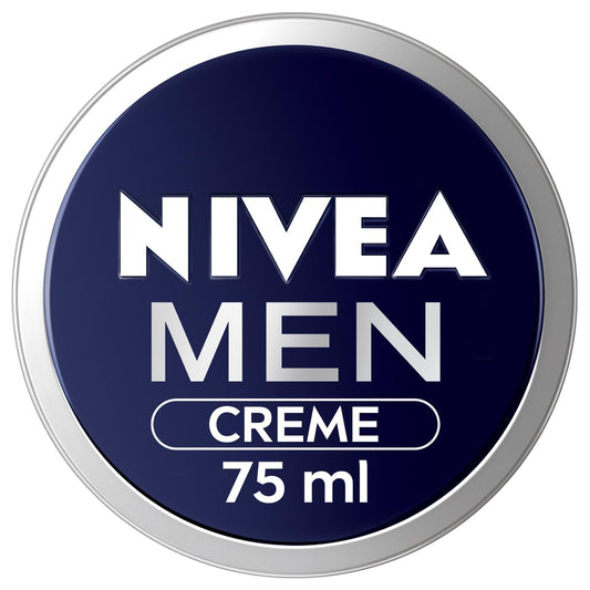 NIVEA MEN NIVEA Men Creme (75ml), Intensive Everyday Moisturising Cream for Whole Body, Fast-Absorbing Face, Body and Hand Cream, with Vitamin E and Aloe Vera Formula