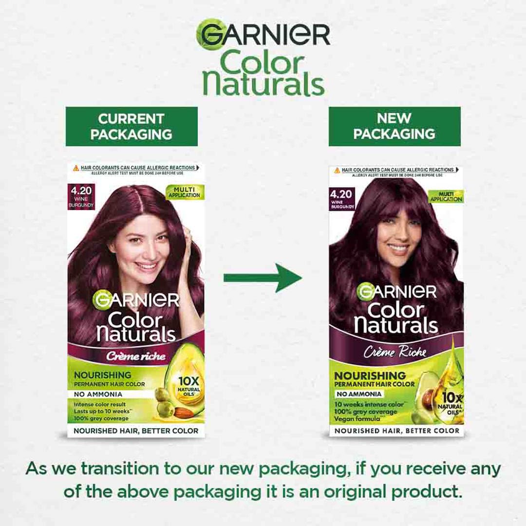 Garnier Color Naturals, Shade 4.20 Wine Burgundy 125 gm