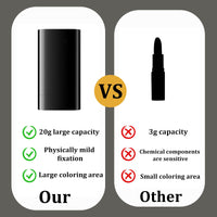 Safe & Convenient Hair Dye Comb - 2 in 1 Instant Black Hair Colour Stick with Comb - 2PCS Waterproof & Sweat-Proof Hair Dye Comb - Portable Hair Concealer, Grey Hair Cover Up for Women & Men