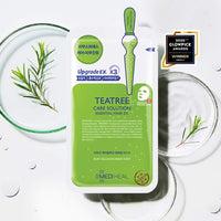 MEDIHEAL Teatree Care Solution Essential Mask EX. 10 Masks - Skin Soothing & Sebum Control Mask Pack for Sensitive Oily Skin, Korea's No.1 Sheet Mask