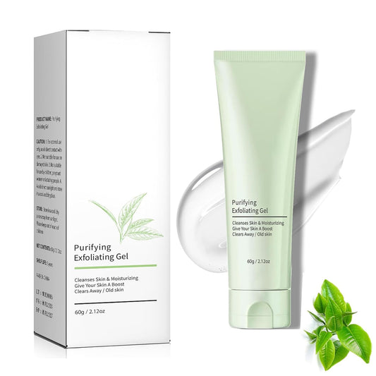 Greteam Purifying Exfoliating Gel, 60ml Greteam Exfoliating Scrub, Purifying Exfoliating Gel Moisturizing Cleanses Skin Give,Deep Cleansing Face and Body Exfoliating Scrub Gel