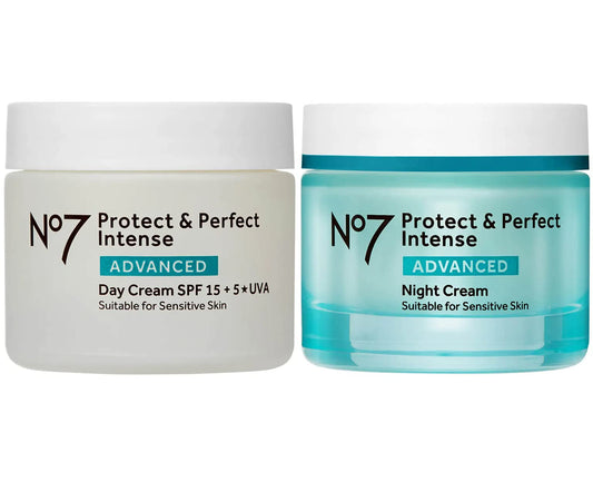 (Twin Pack) No7 Protect & Perfect Day & Night Cream Bundle Set (50ml each)