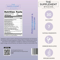 The Supplement Stack – Perimenopause & Menopause – Ashwagandha KSM-66®, Maca, Fennel, Chaste Tree Berry, Red Clover, Rhodiola, Vitamin B6 for Hormone Regulation | 120 Capsules – UK Company