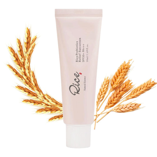ISBEAUSOLS Korean Rice Probiotics Sun Cream for Face,Korean Sunscreen SPF 50 Face,Factor 50 Sun Cream for Fa-ce & Body,SPF 50 Fa-ce Moisturiser for All Skin Types,Lightweight & Non-Greasy Sun Screen S PF 50