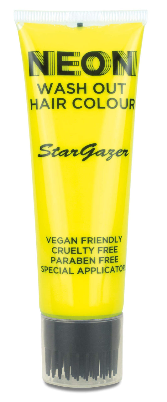 Stargazer Neon UV-Reactive Wash Out Hair Colour, Super Vibrant Colour, Yellow