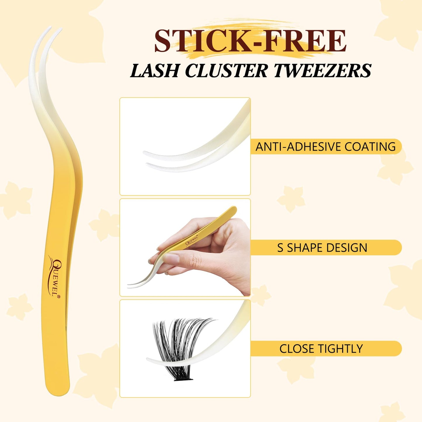 QUEWEL Lash-Clusters 320Pcs 60D+80D DIY Lash Extension Kit Mix 12-18mm Cluster-Lashes with Lash Bond and Seal and Lash Tweezer, Easily Create Thick and Charming Eyes at Home(60D+80D D MIX12-18 Kit)