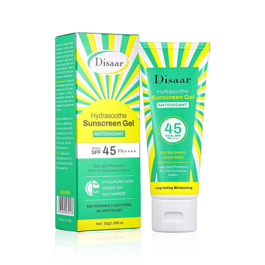Hydrasoothe Sunscreen Gel, Sunscreen SPF 45+, Sun Gel SPF 45+, Oil Control, Face Sun Cream SPF 45, PA++++, Suncream Factor 45 for Face, Ultra Light UVA & UVB Protetion, Non-Perfumed