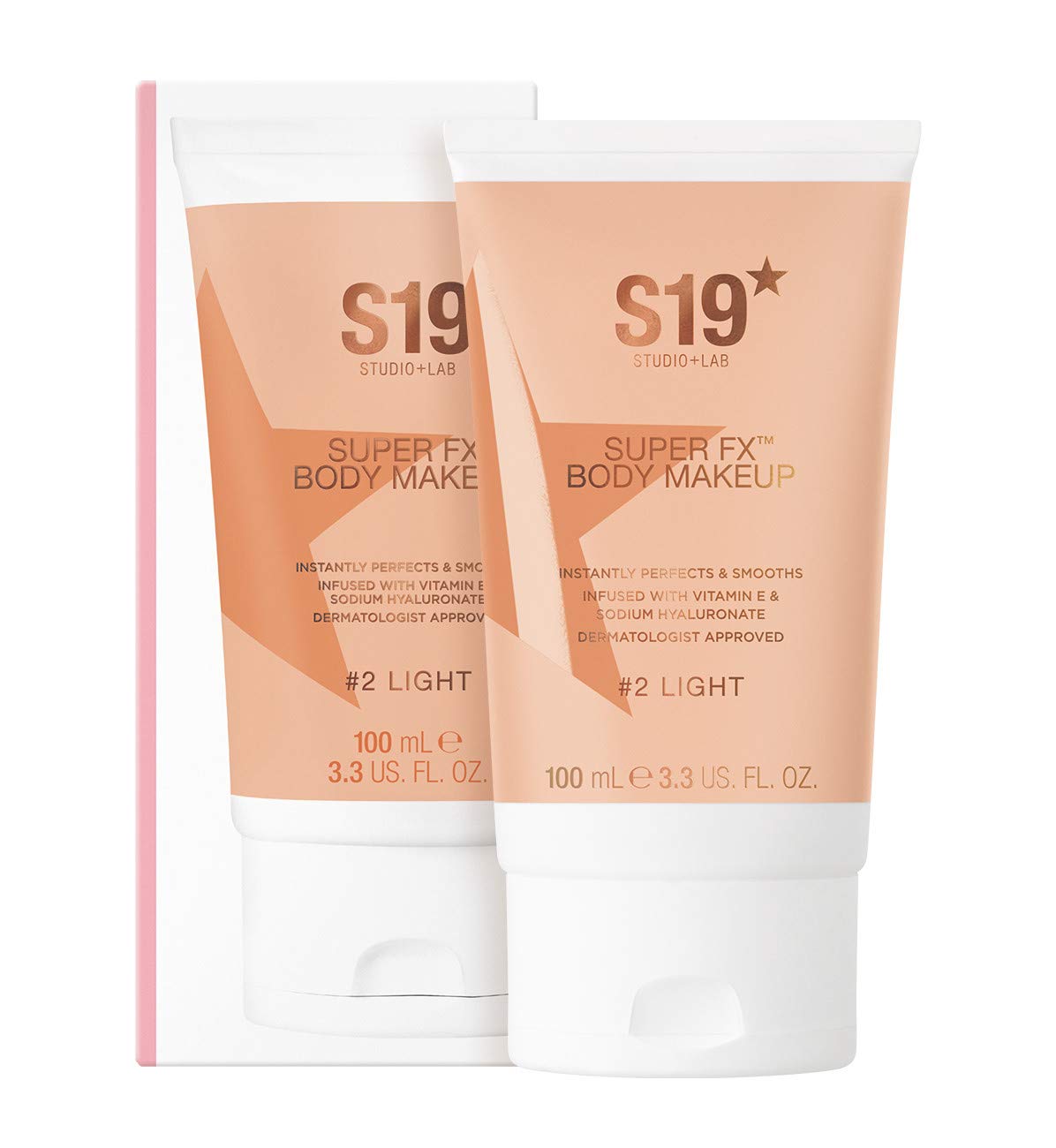 S19 STUDIO + LAB S19 SUPER FX Body Makeup, LIGHT - Smoothes & Evens Skin Tone & Texture, Hide Scars & Blemishes - 100ml