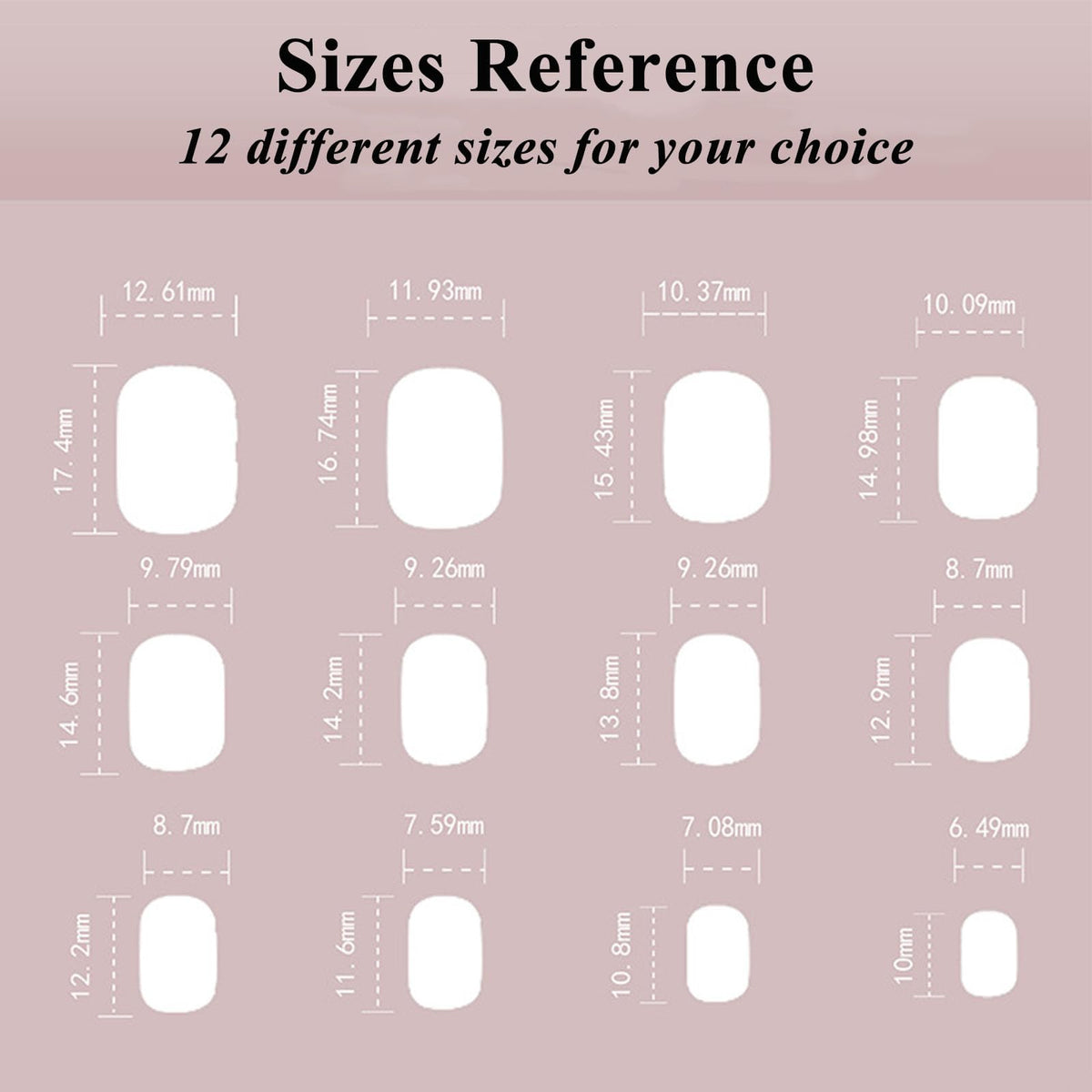 HERBINSOLS French Tip Press on Nails - 24Pcs Natural White Square Tips - Full Cover Nude Stick on for Women Girls Art