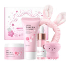CTUBLIAUNX Skincare Set for Teen Girls & Women - Skincare Gift Set with Cleanser, Serum & Cream, Hydrating & Smoothing Skin Care Routine for Girls