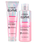 L'OREAL PARIS L'Oréal Paris Elvive Glycolic Gloss Glycolic Acid Hair Set with Conditioner 150ml + 5 Minute Lamination Treatment for Dull and Porous Hair 200ml - 2 Bottles