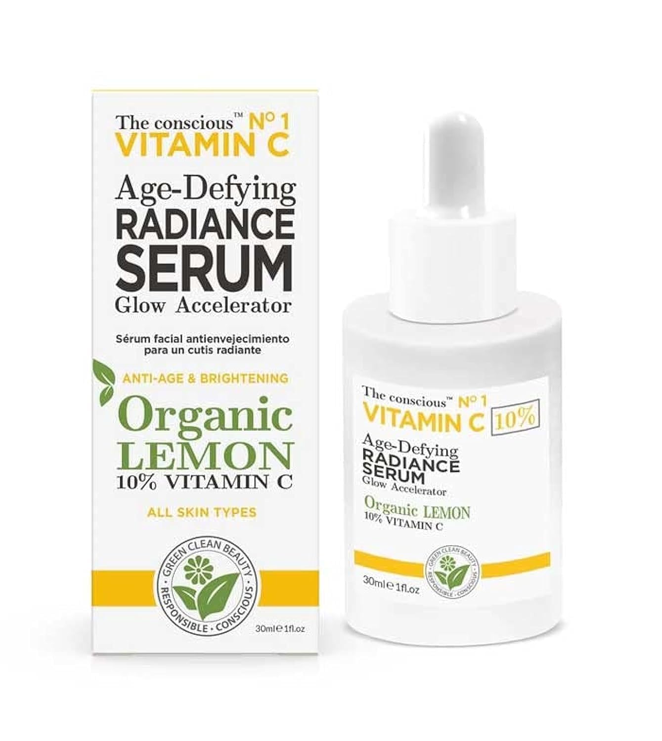 The Conscious Vitamin C Age-Defying Radiance serum Organic Lemon 30 ml