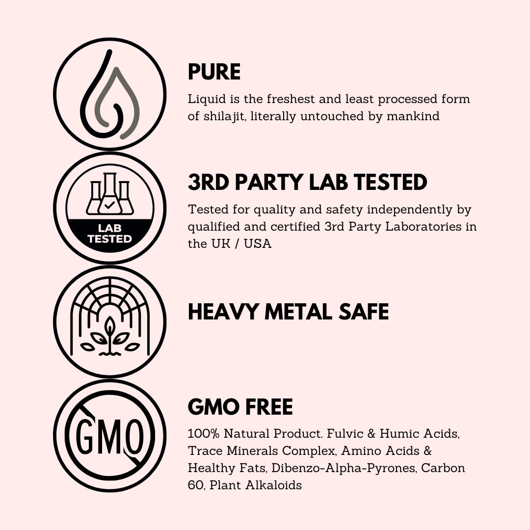 SH SHAKRA HEALTH Shilajit Pure Potent & High Strength, Himalayan Liquid Drops 50ml. Authentic, Fulvic Acid & Natural Trace Mineral Complex. Organic & Vegan