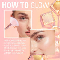 Revolution Beauty London Makeup Revolution Beam Bright Highlighter, All Over Face Glow, Powder To Liquid Formula, 5 Different Shades, Pink Seduction