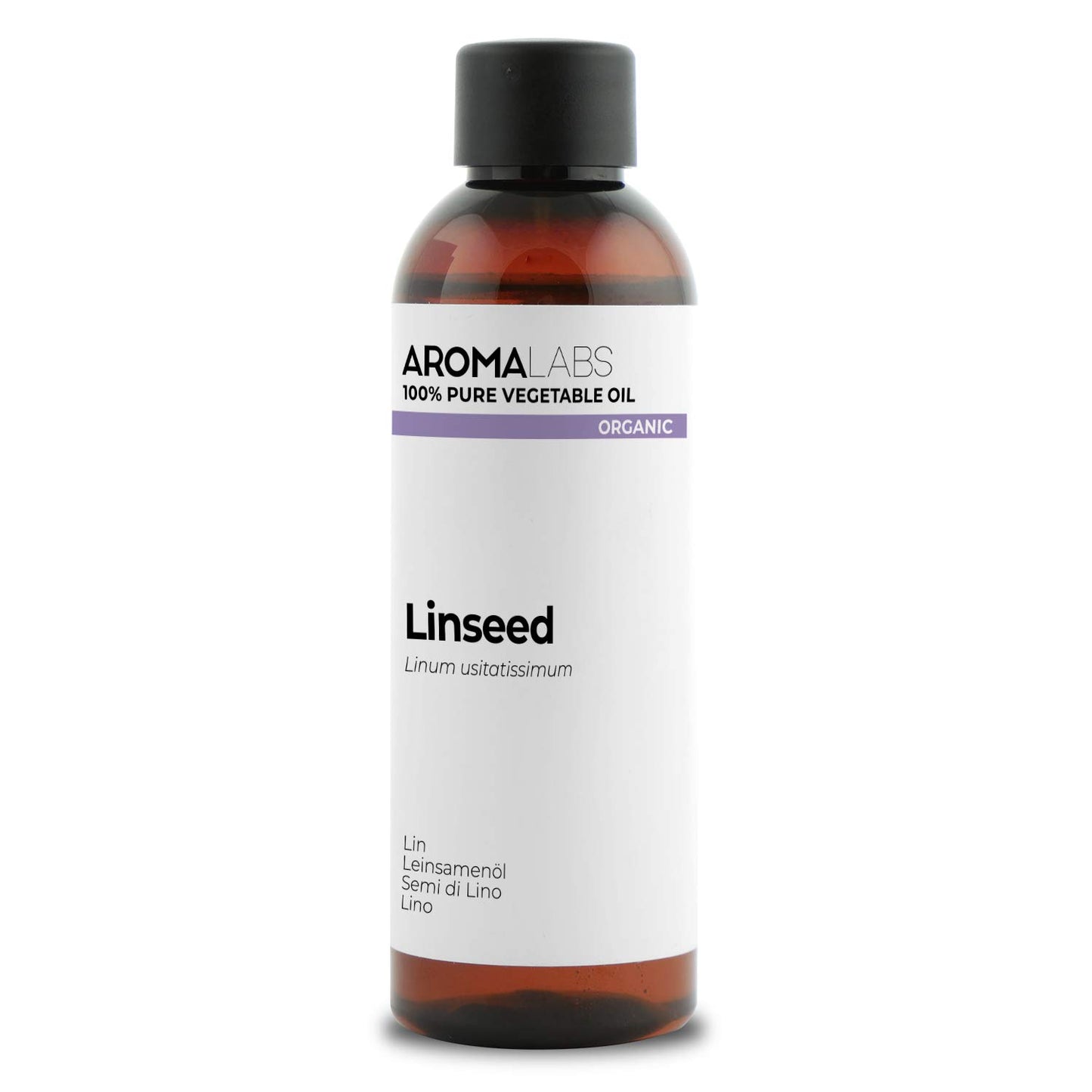 Aroma Labs ORGANIC - LINSEED Oil - 100mL - 100% Pure, Natural, Cold Pressed and Cosmos Certified - AROMA LABS (French Brand)