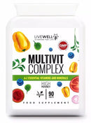 Livewell Vitamins For Life Multivitamin Tablets for Men - Multivitamin Tablets for Women - Multivitamins & Minerals Complex - 30 Essential Active Vitamins & Minerals - 90 Vegan multivitamin Tablets - Made in The UK