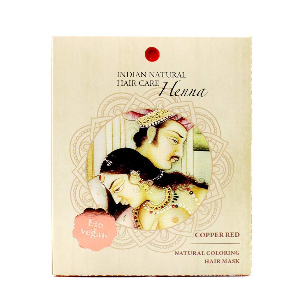 INDIAN NATURAL HAIR CARE Henna Powder - Red Hair Dye - Fresh and Pure Organic - 200g - Indian Natural Hair Care (Copper red, 200g)