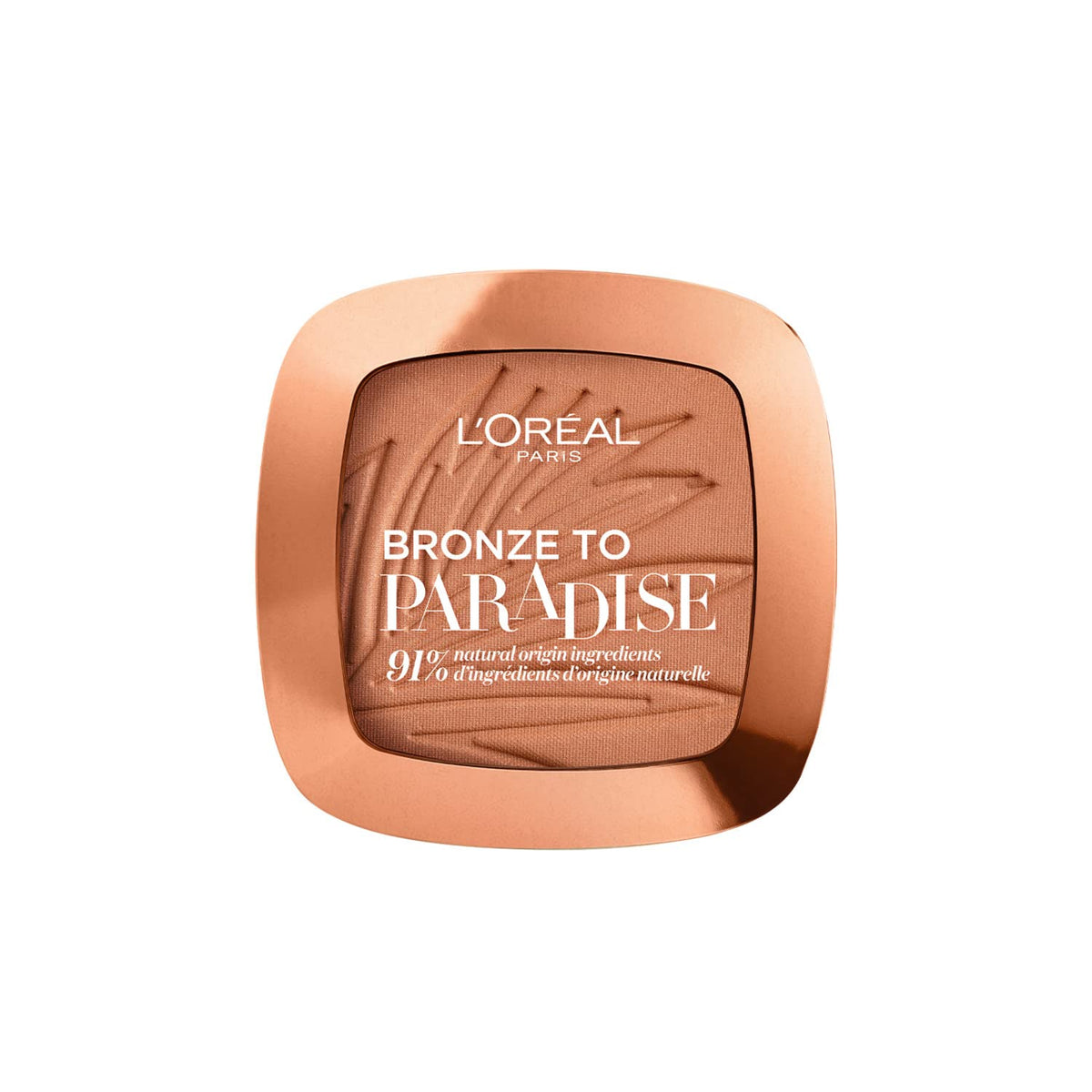 L'Oreal Paris L’Oreal Paris Bronzer, Matte Bronzing Pressed Powder, Shimmer Free, 91% Natural Origin, Buildable Shimmer-Free Formula for a Natural Tan, Shade: Medium 02