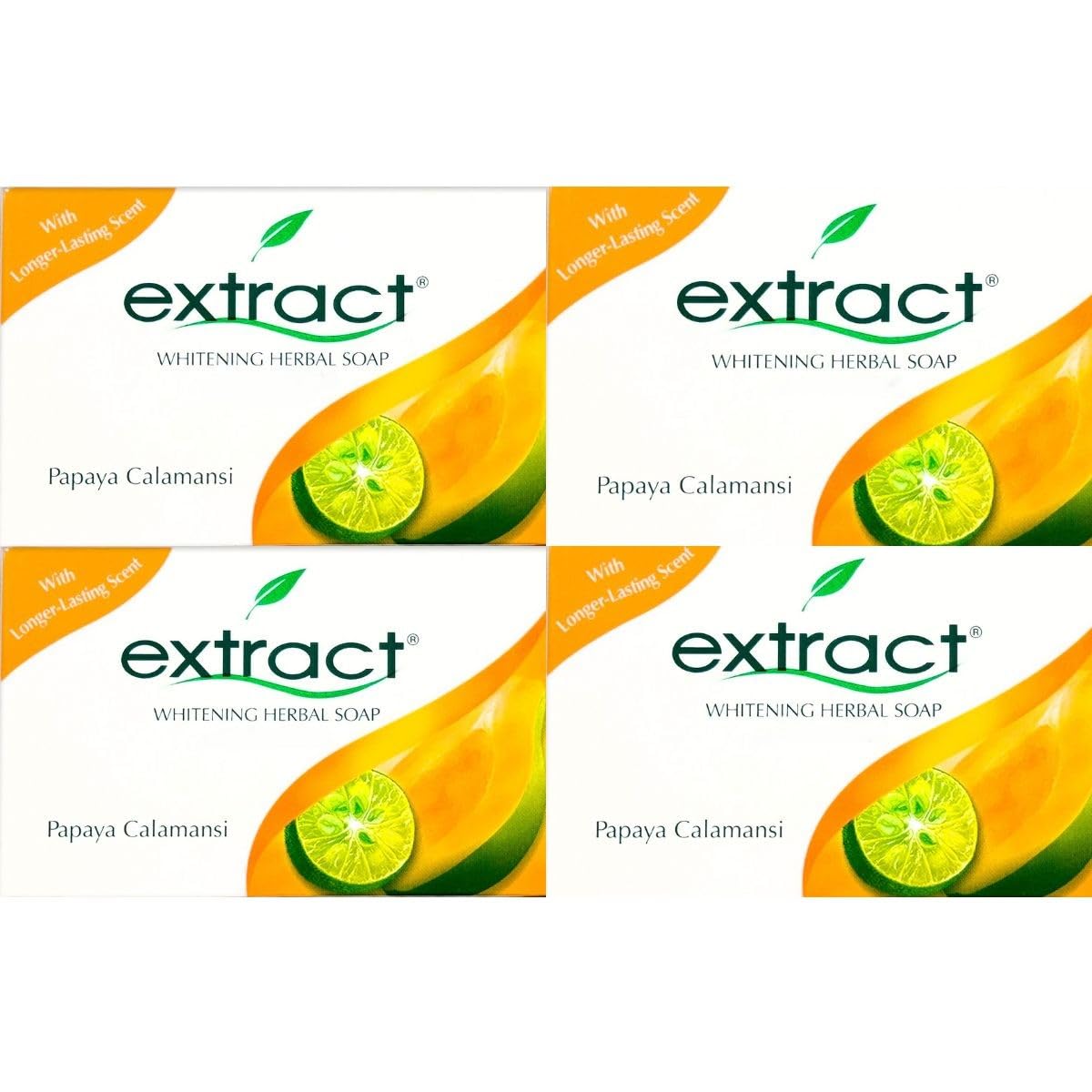 extract 4 Pack Extract Papaya Calamansi skin Whitening Soap 135g by Extract Papaya Calamansi