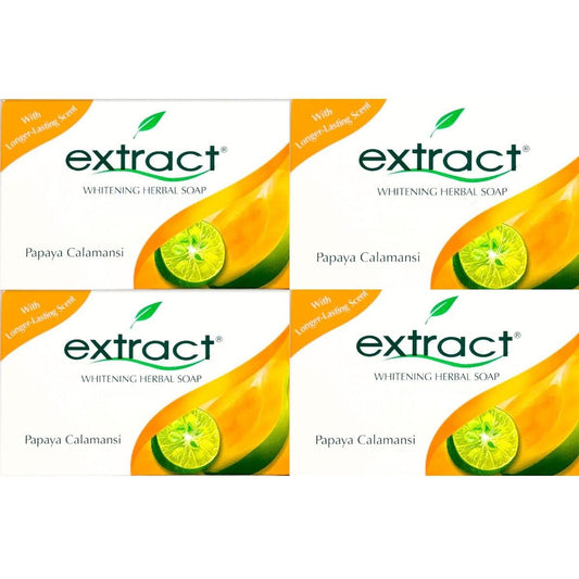 extract 4 Pack Extract Papaya Calamansi skin Whitening Soap 135g by Extract Papaya Calamansi