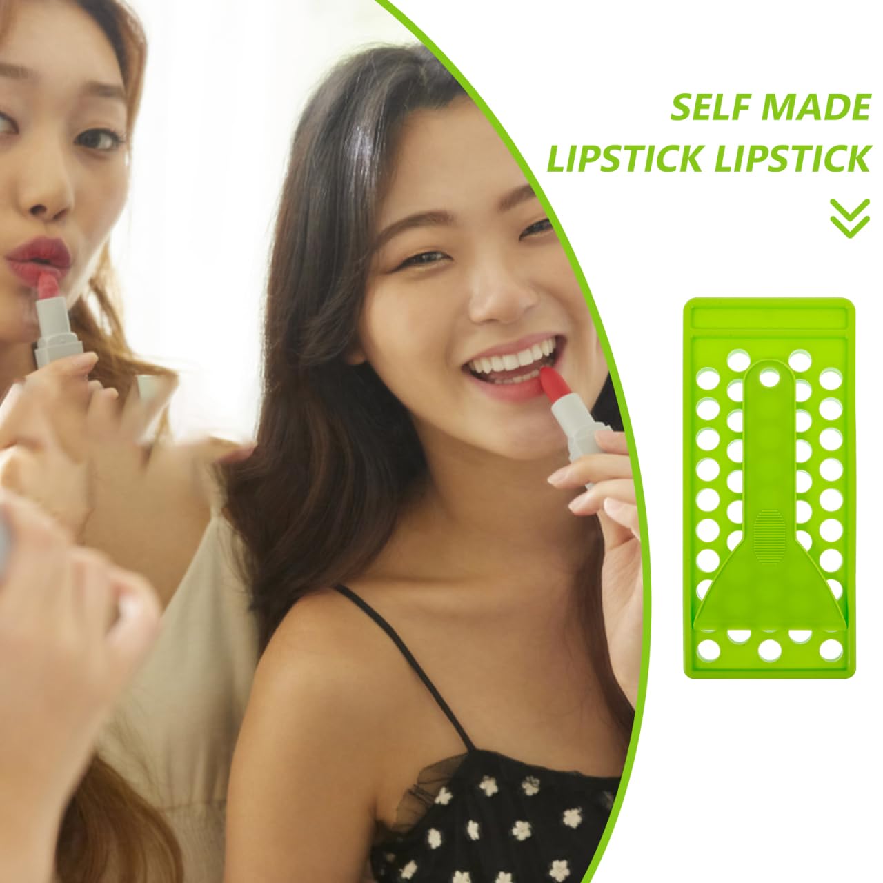 Lurrose Lip Balm Crafting Kit 50 Holes Filling Tray and Spatula Lip Balm Tubes Filling Tray for Diy Lipstick Gloss and Homemade Projects